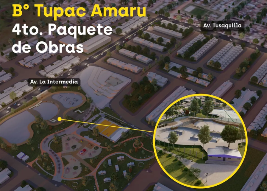 Se dieron a conocer las obras que se darán en el sector del parque acuático y alrededores del barrio Tupac Amaru.